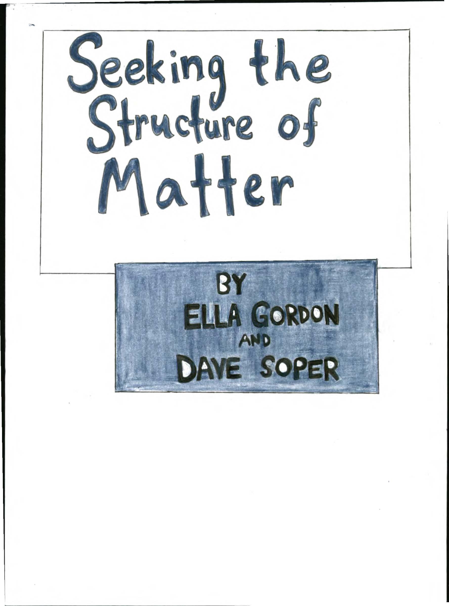 Seeking the Structure of Matter Cover