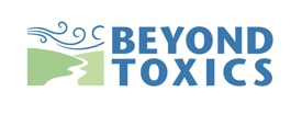 Beyond Toxics logo (river, hills and wind)